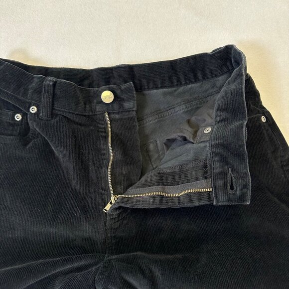 LL Bean Womens High Waisted Corduroy Straight Leg Vtg 90s Pants Size 12 Black - Picture 9 of 12